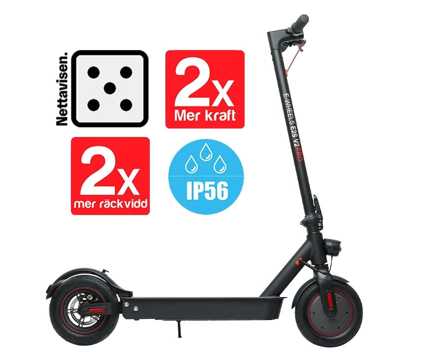 E2S V2 Pro 2023, elscooter från E-wheels