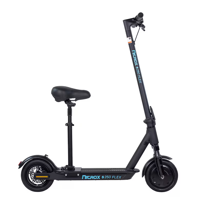 Nitrox S250 Flex med sadel ger ökad komfort vid elscooterkörning